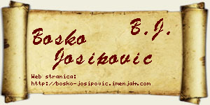 Boško Josipović vizit kartica